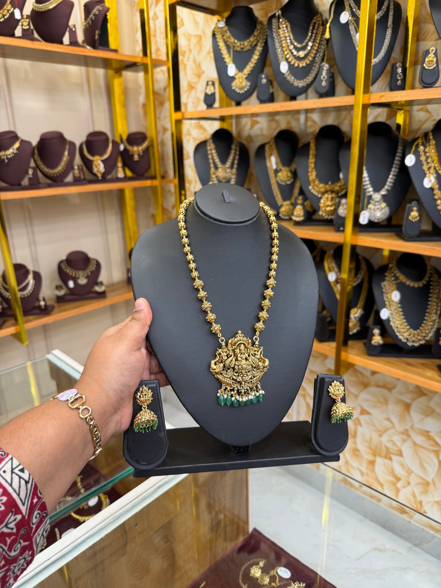 3D Lakshmi Muthu Mala with jumka