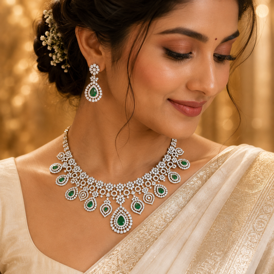 Avira Emerald Stone Necklace