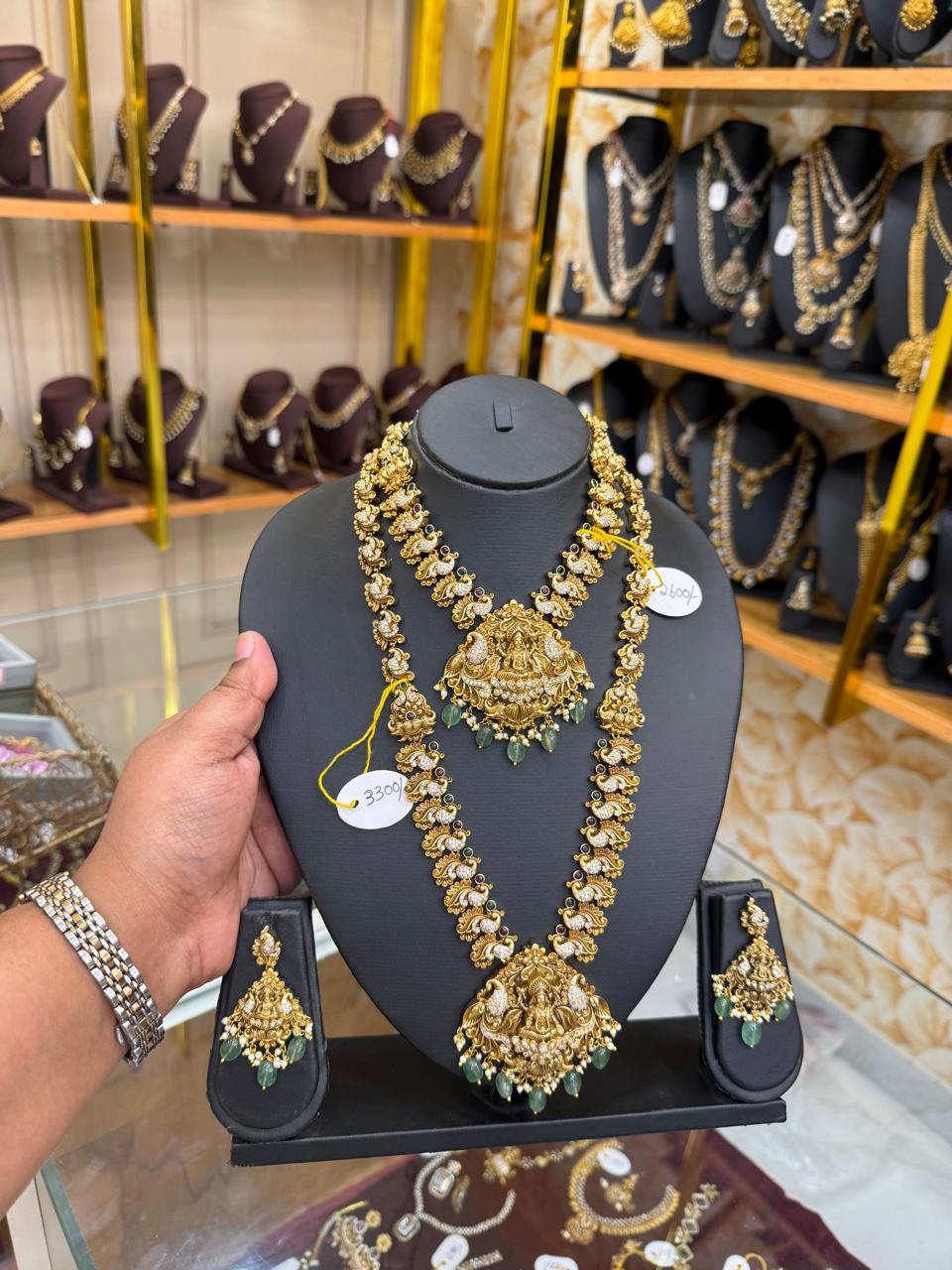 Gold replica Lakshmi combo set