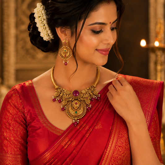 Hiranmayi Ruby Necklace