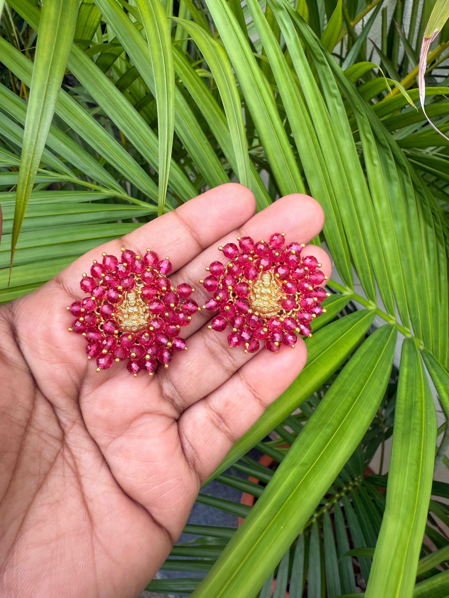 Ruby pearls Lakshmi stud