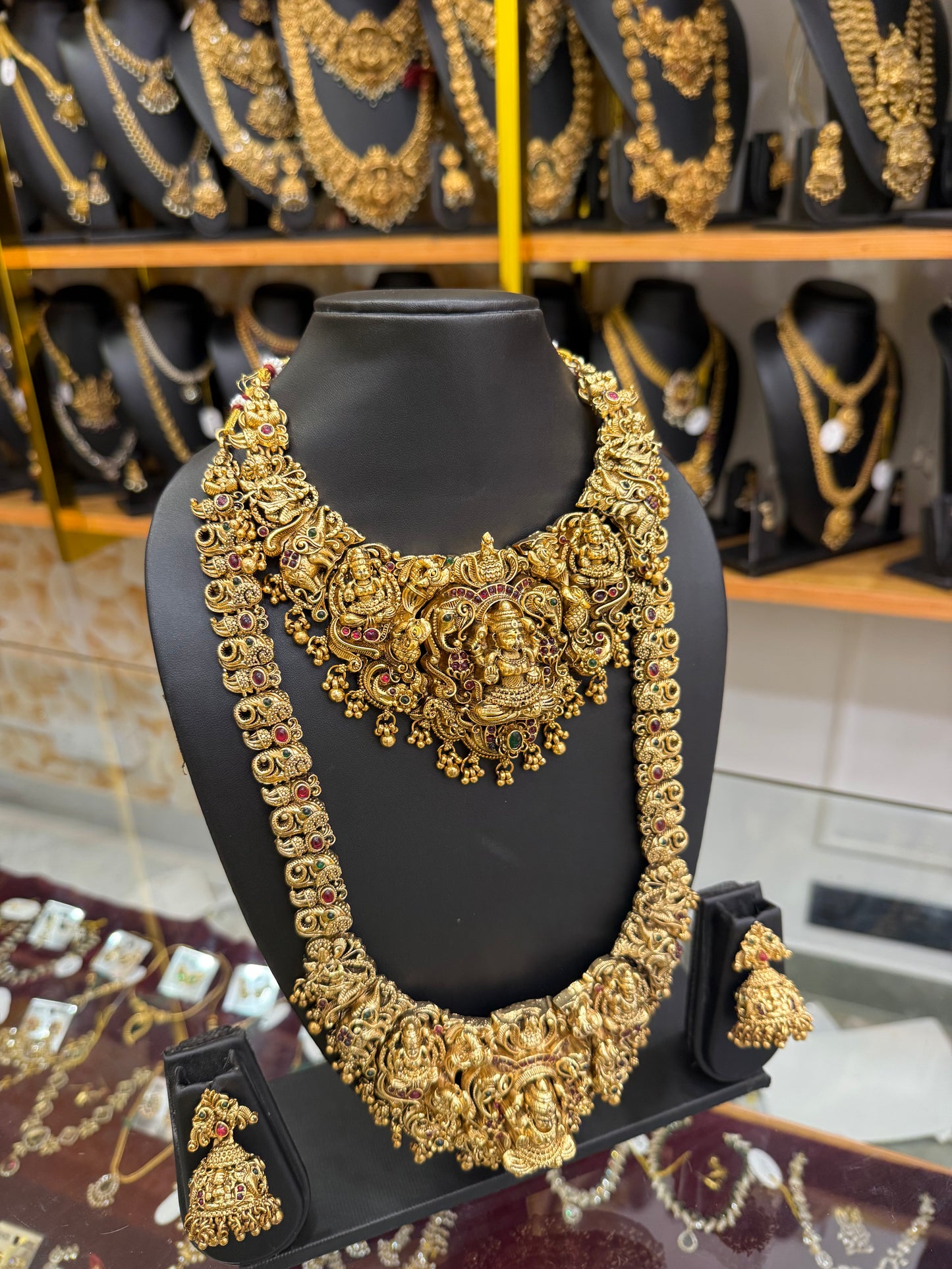 Gorgeous 3D work Gajalakshmi Semi bridal combo set