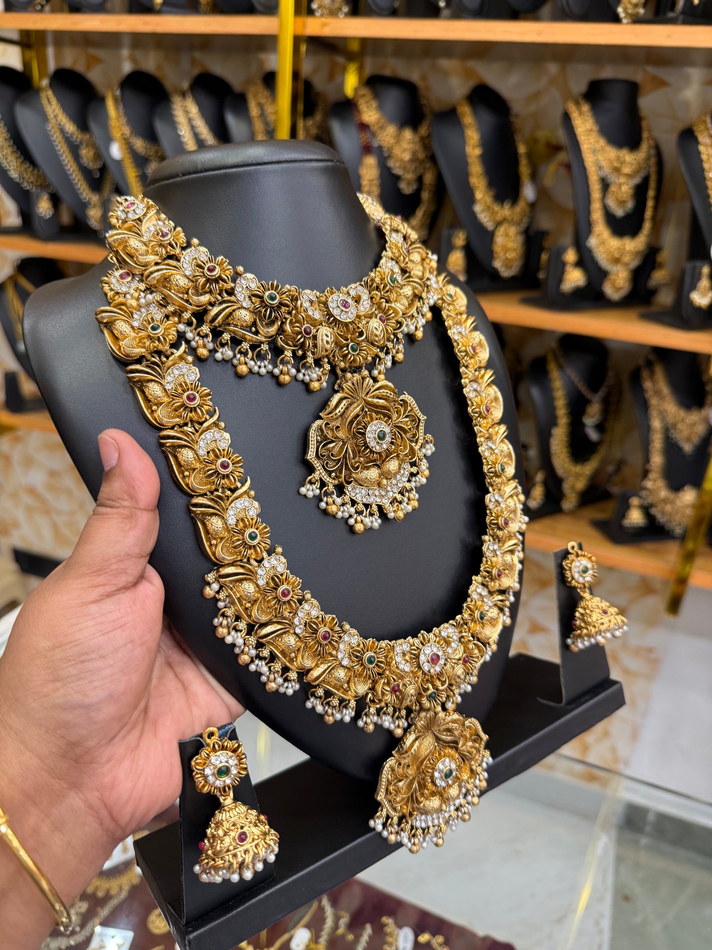 3D Antique Floral bridal combo set (non idol)
