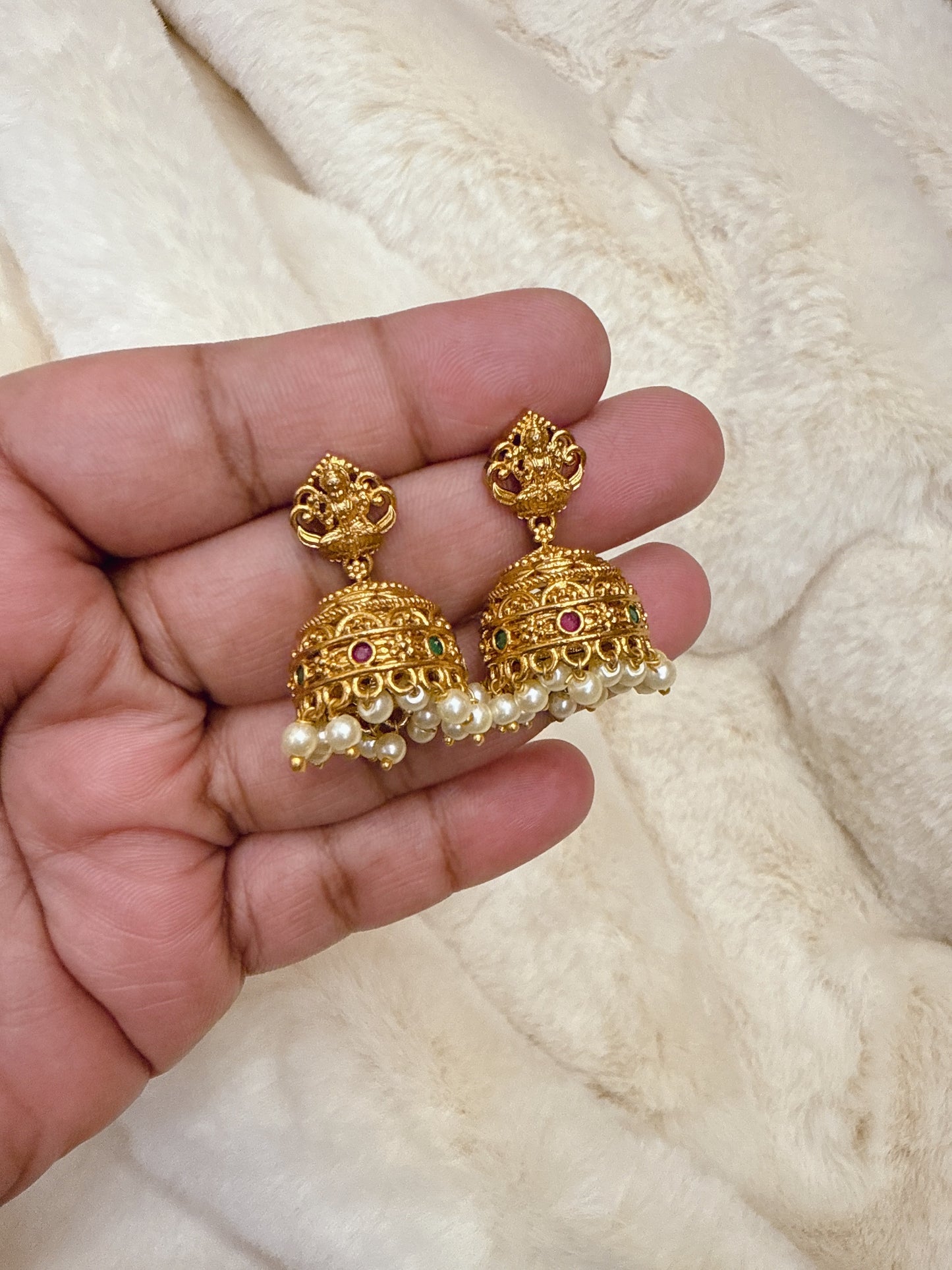 Lakshmi pearls jumka