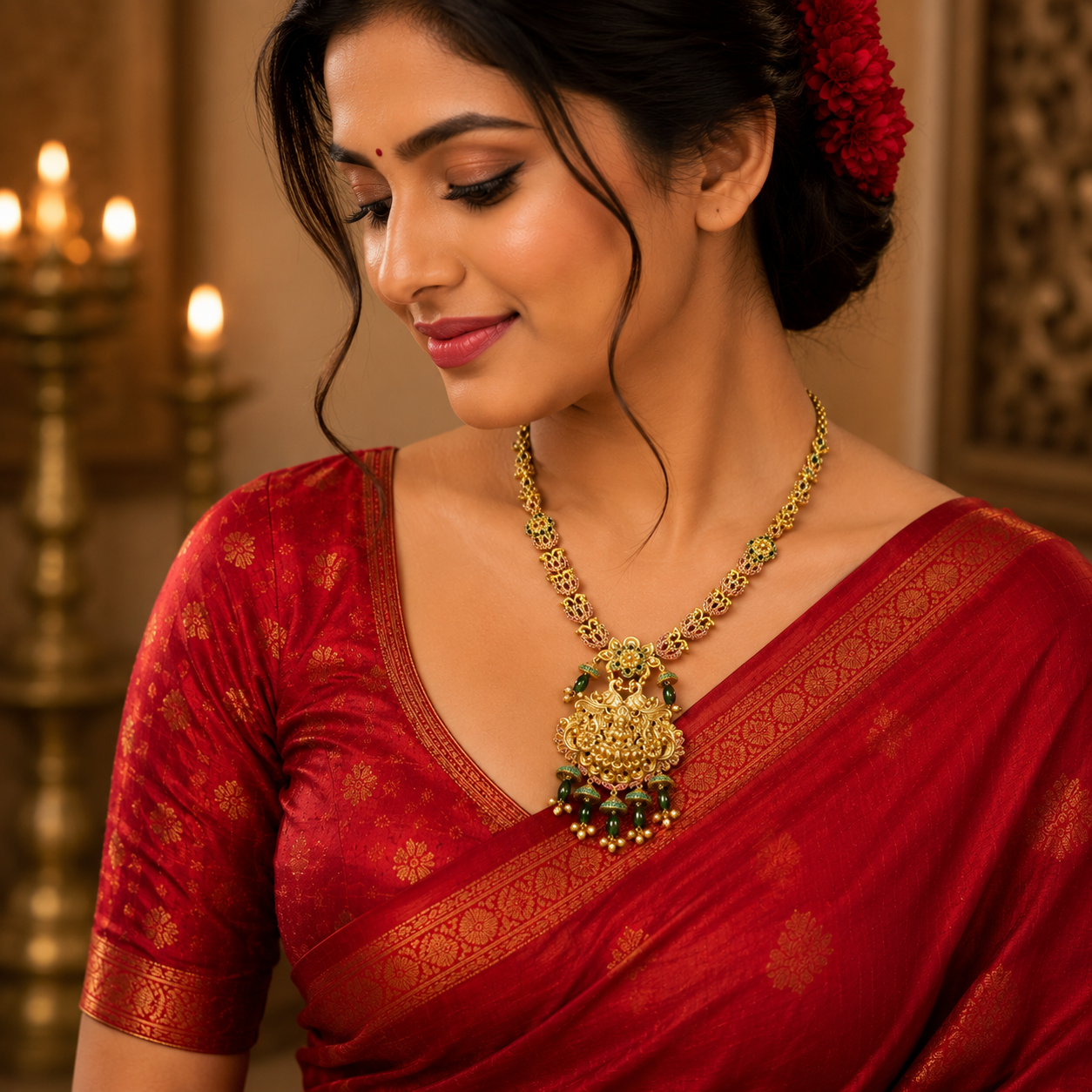 Lakshmi Heritage Emerald Beads