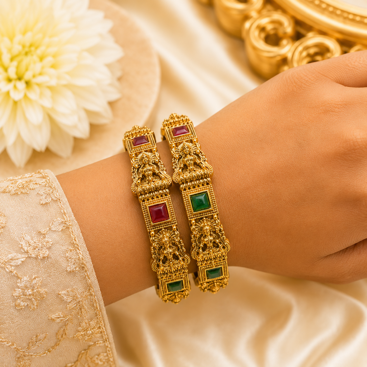 Lakshmi Swarnam Bangles (2pcs)