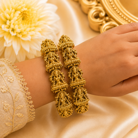 Lakshmi Temple Bangles (2pcs)