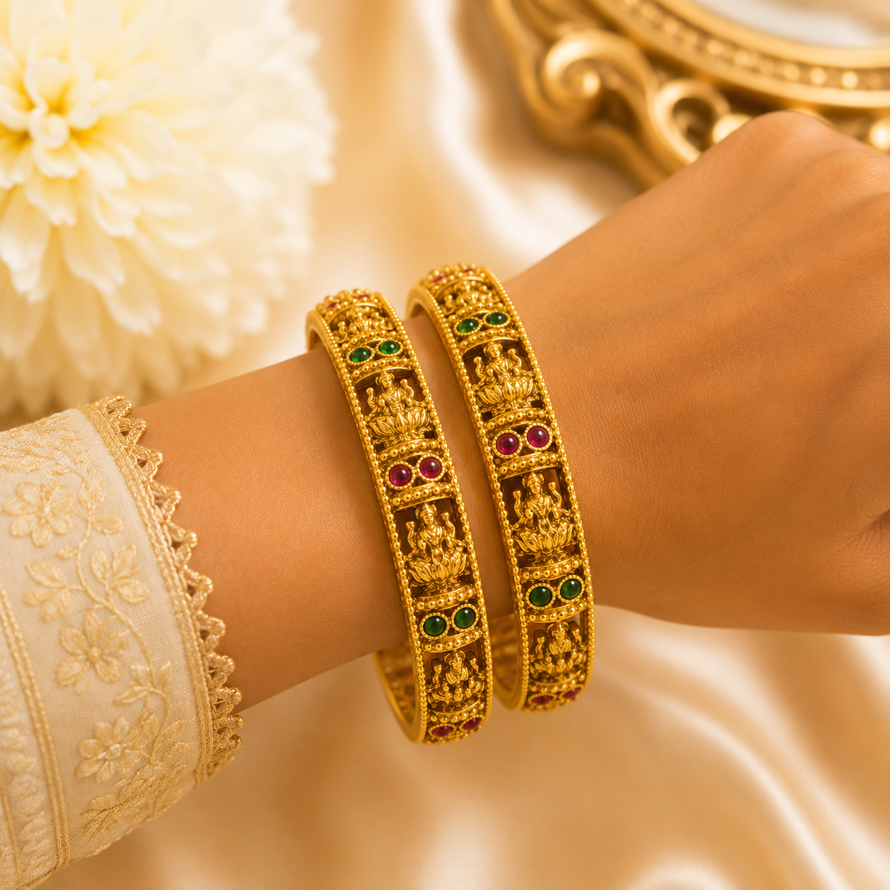 Mahalakshmi Elegance Bangles (2pcs)