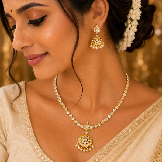 Traditional white stone attigai