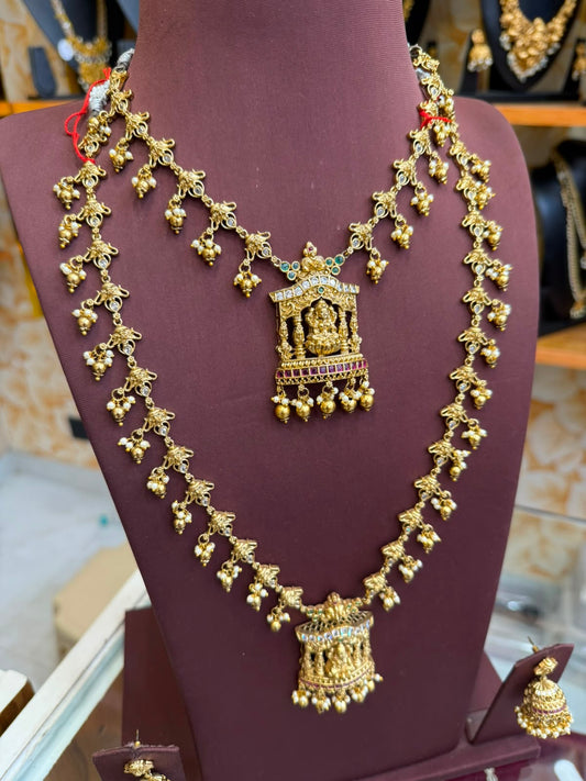 Lakshmi temple set with jumka