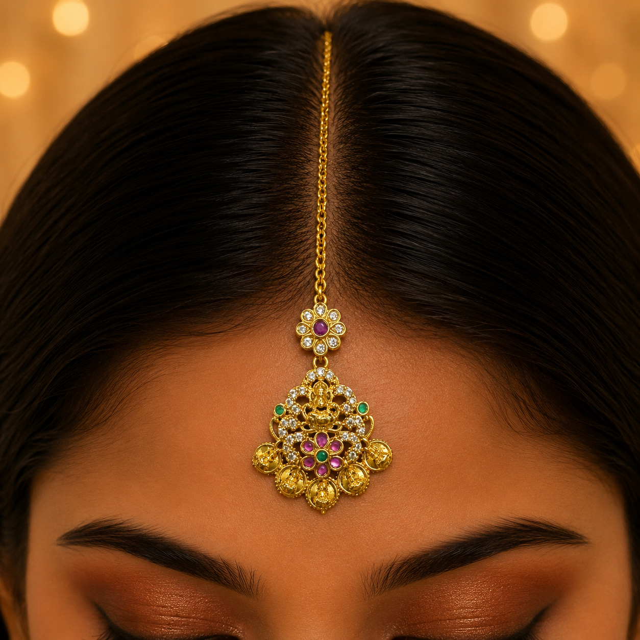 Lakshmi Coin Maang Tikka