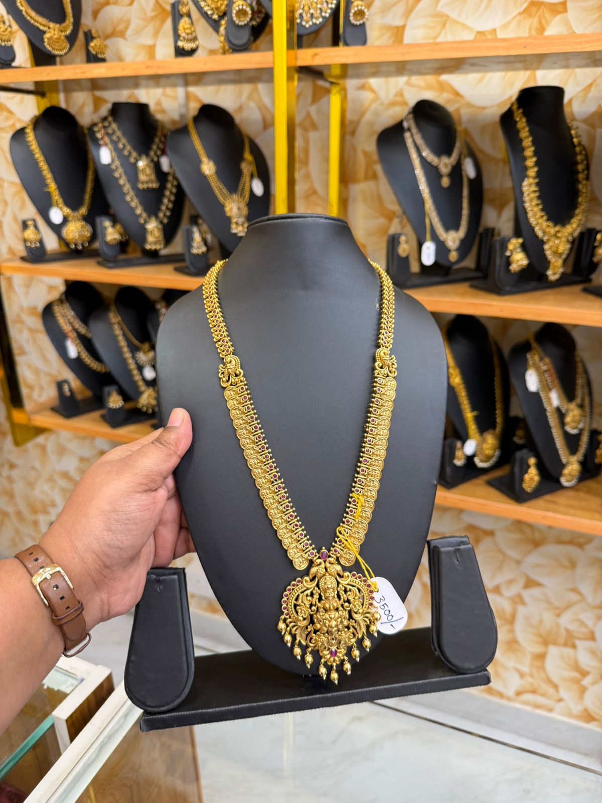 Kaasu mala with Lakshmi haram