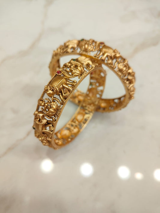 Premium Gajalakshmi Bangles(2pcs)