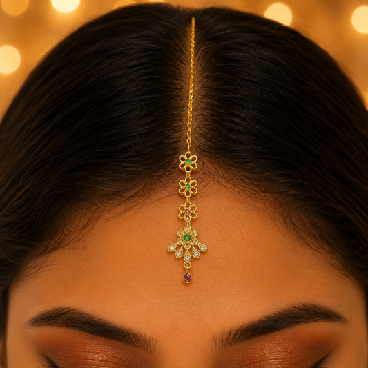 Simple Flower Maang Tikka