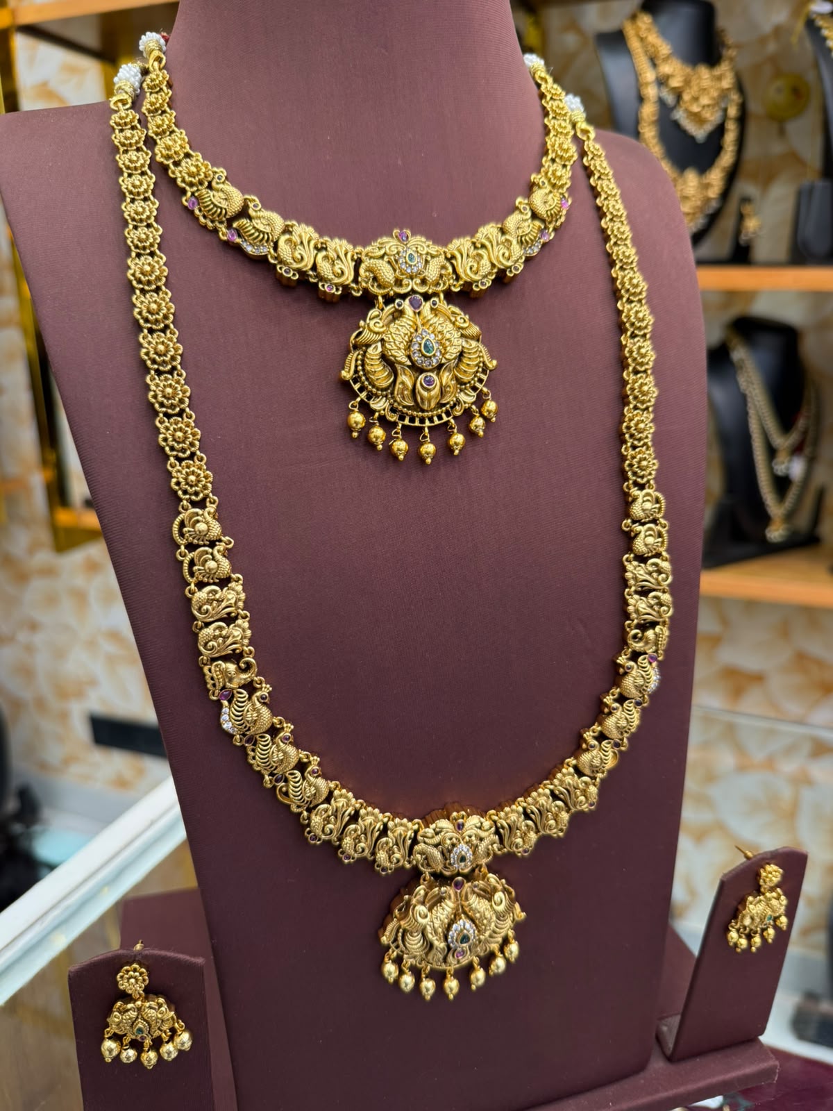 Elegant Peacock Gold Replica Combo Set
