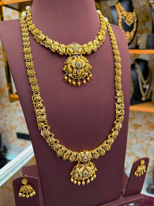 Elegant Peacock Gold Replica Combo Set