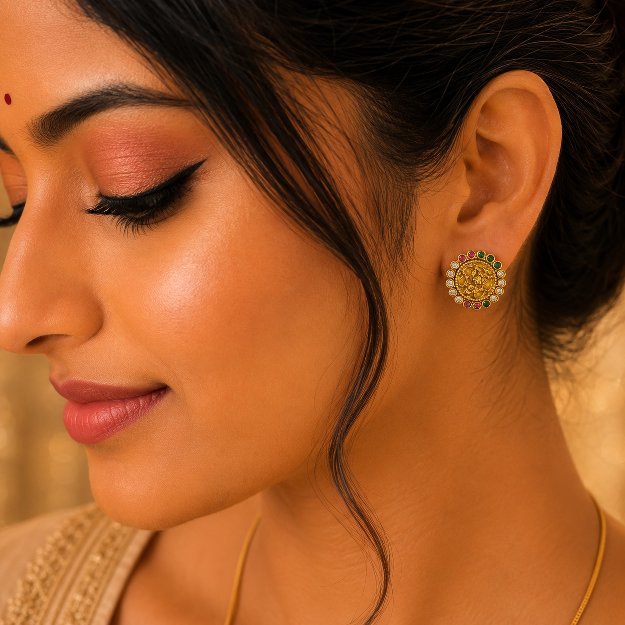 Lakshmi Multi Stone Stud
