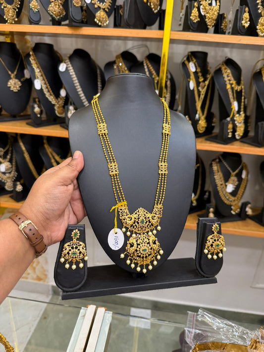 Peacock Kundan haram