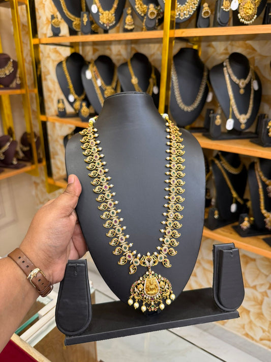Traditional manga haram with emerald & ruby stone