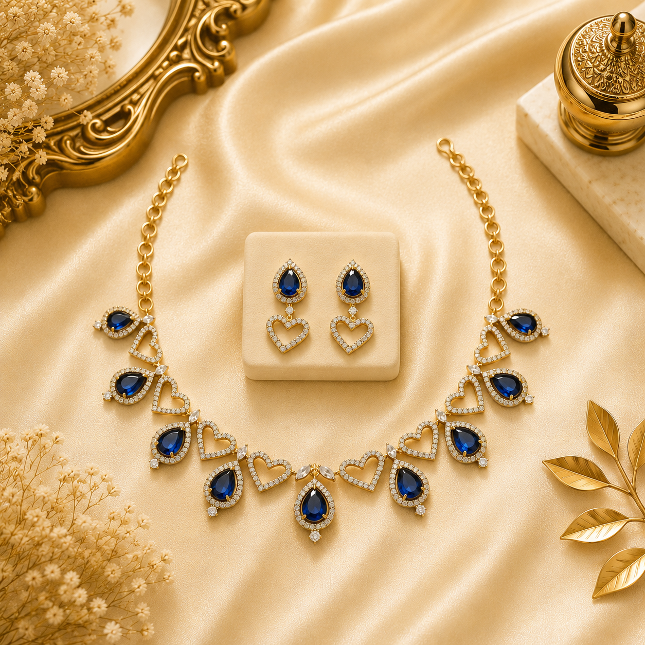 Elegance in gold and sapphire