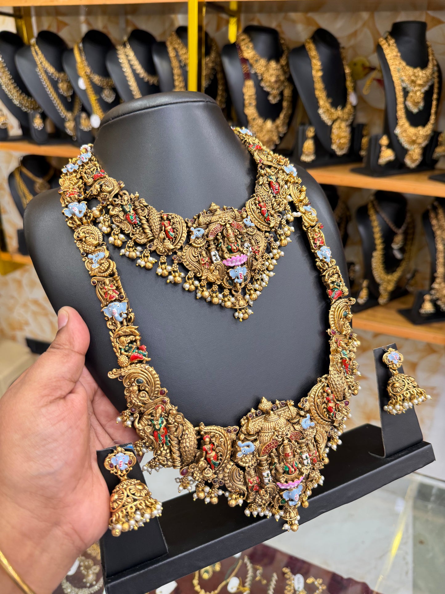 3D Enamel Antique bridal combo set
