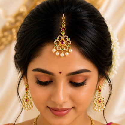Crystal Bloom Maang Tikka