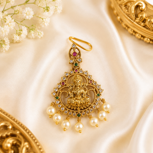 Lakshmi Pearls Maang Tikka