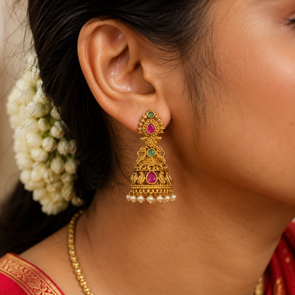 White Pearls Jumka