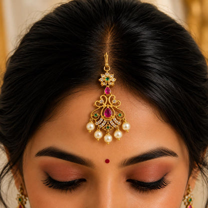 Crystal Bloom Maang Tikka