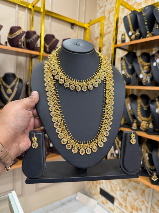Trending peacock coin stone combo set