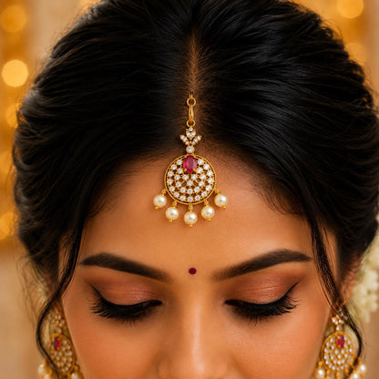 Ruby Majesty Maang Tikka