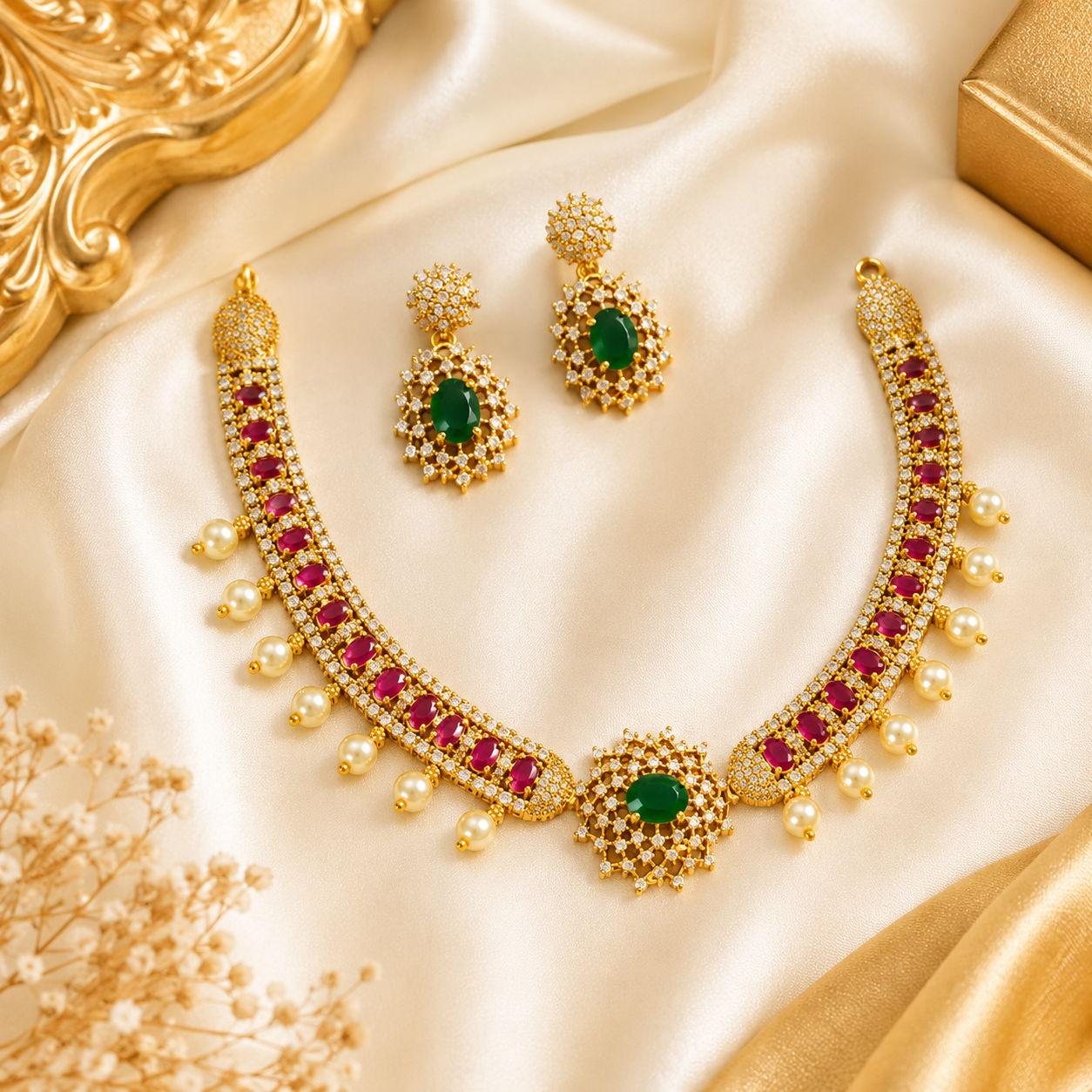 Imperial Ruby & Emerald Necklace