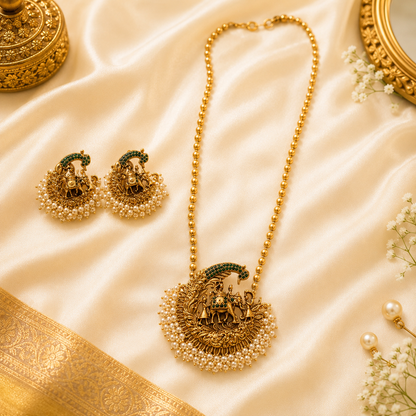 Aaranya Peacock Pearls Muthu Mala
