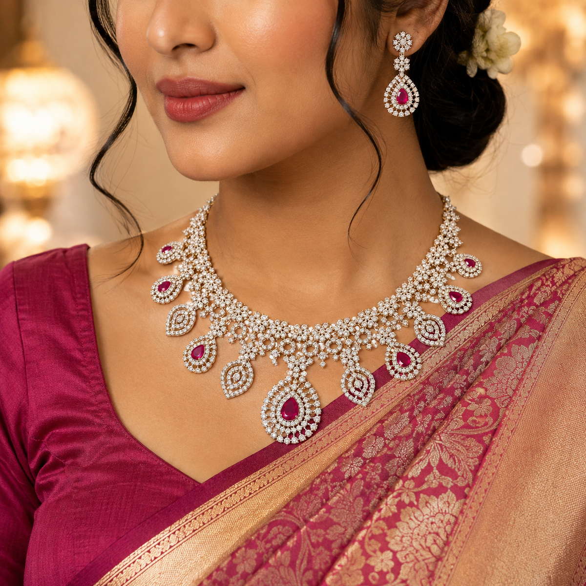 Aarvika AD Stone Necklace