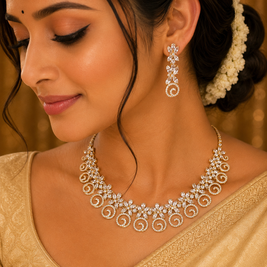 American diamond stone spiral(Mehandi Polish)