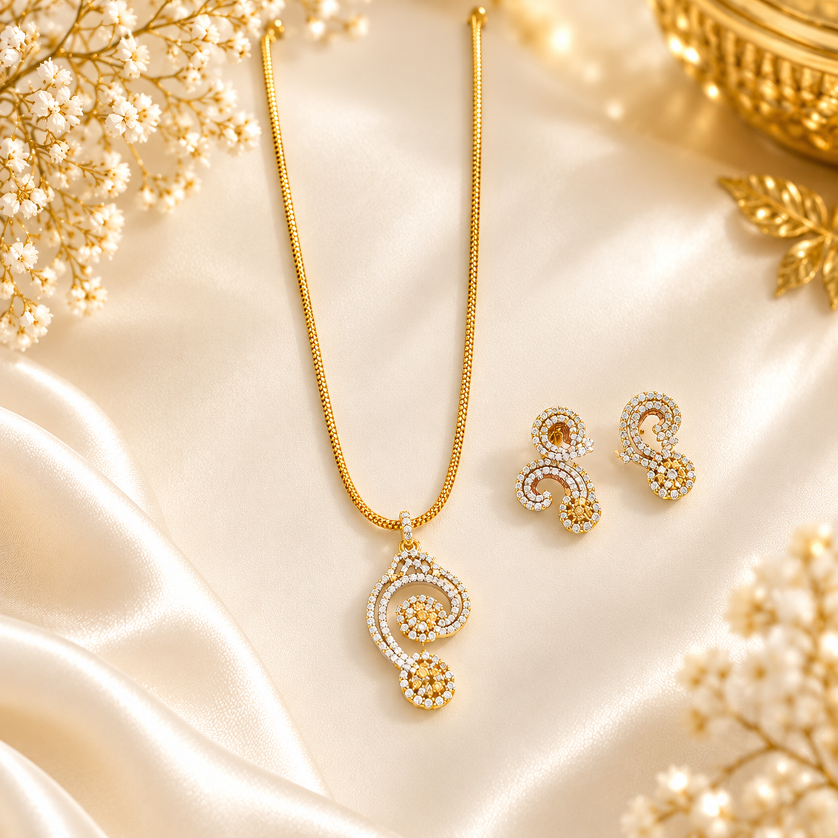 Anvika AD Pendant Stone Haram