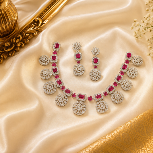 Anvika AD Ruby Necklace