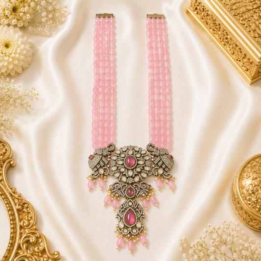 Candy Blush Pink Beads Collection (Black Mehandhi Polish)