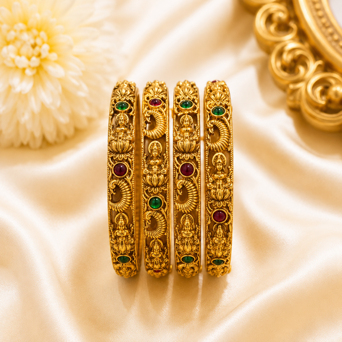 Elegant Lakshmi Bangles (4pcs)