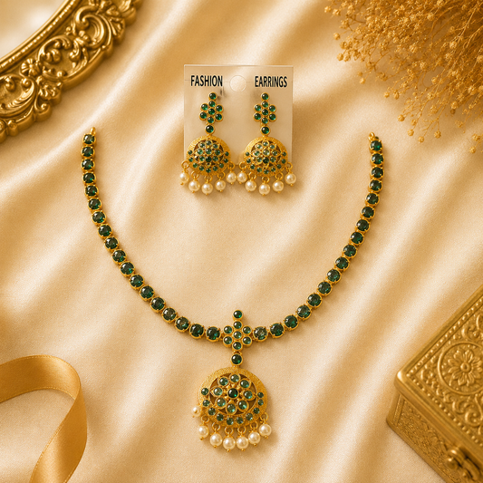 Emerald stone attigai model