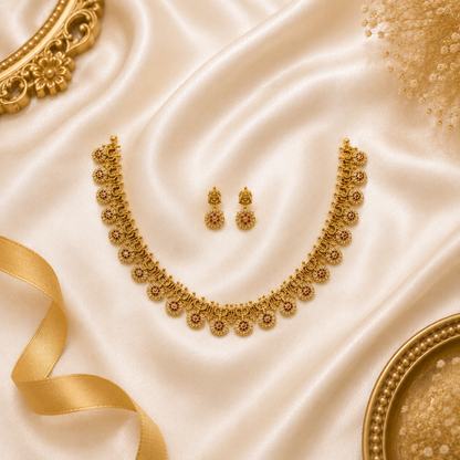 Gold Replica Peacock Coin Necklace