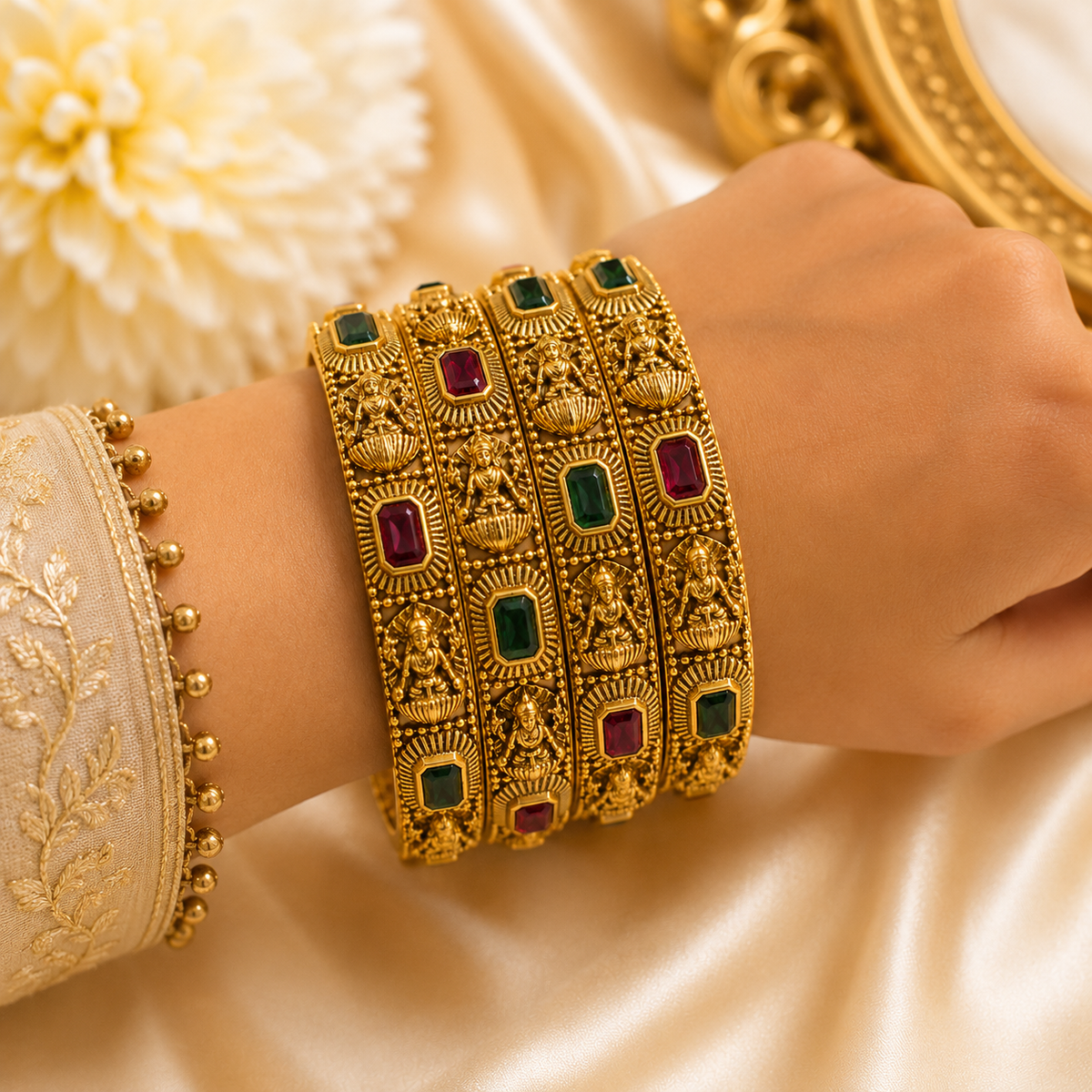 Gorgeous Lakshmi Bangles (4pcs)
