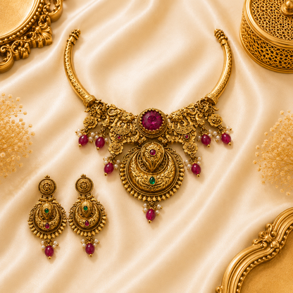Hiranmayi Ruby Necklace