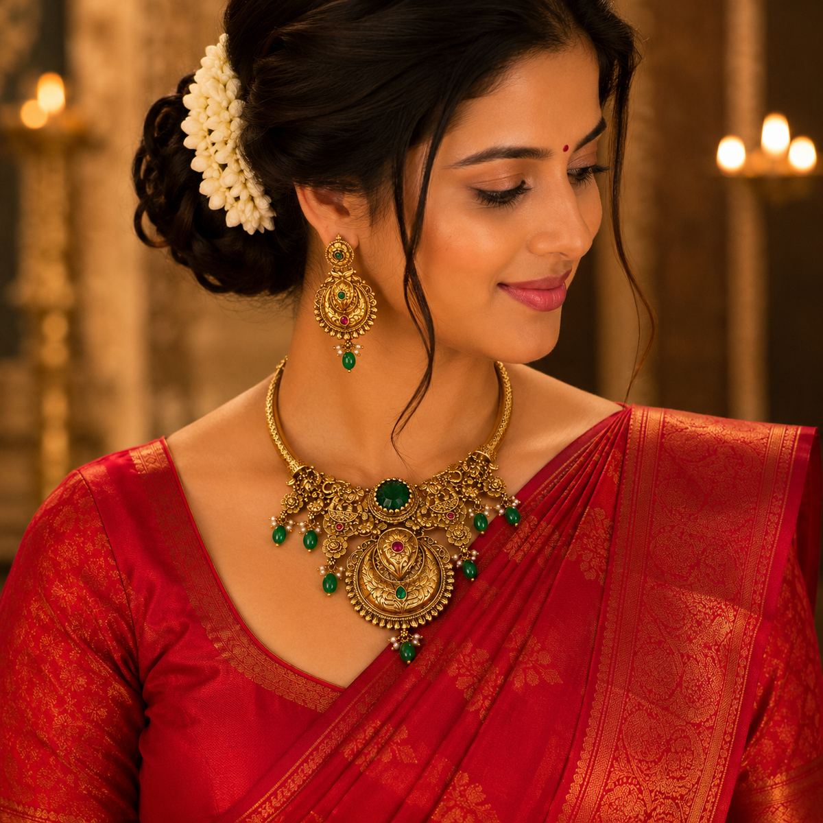 Hiranmayi Emerald Necklace