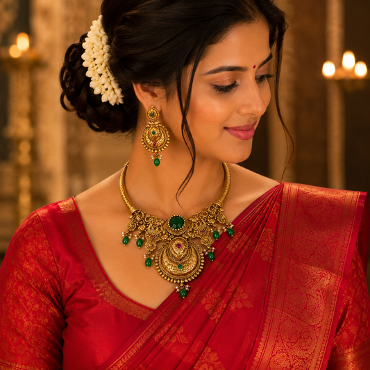 Hiranmayi Emerald Necklace