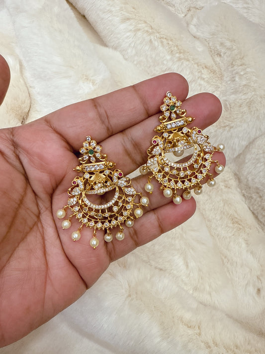 Pearls chandbali