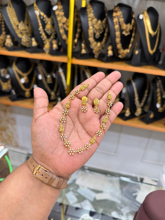 Star stone Lakshmi necklace