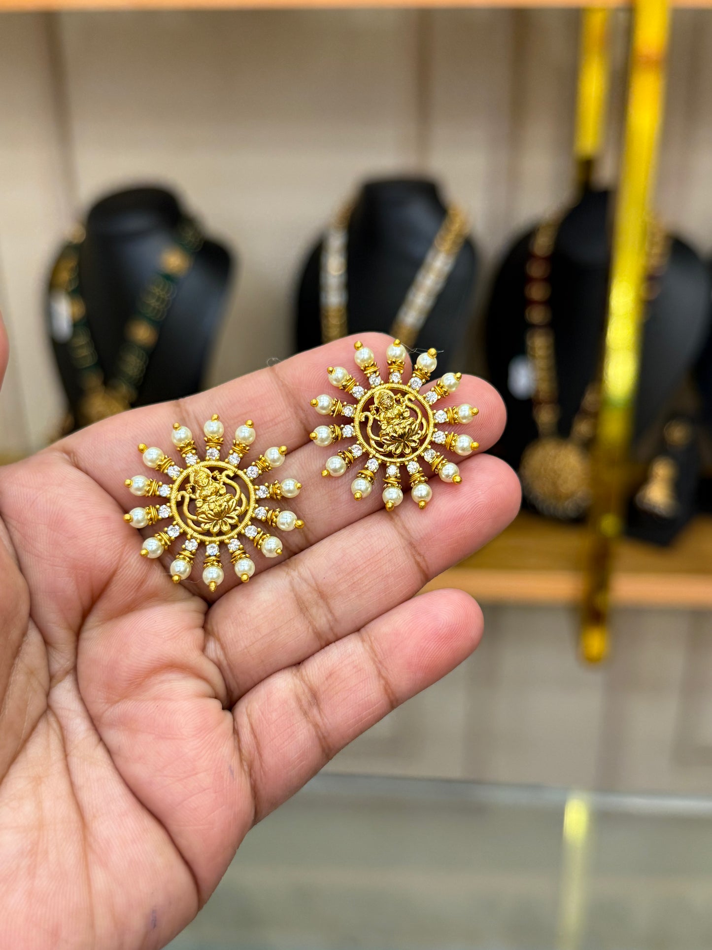 Lakshmi pearls Stud