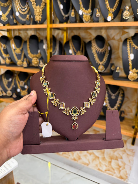 Multicolor stone necklace