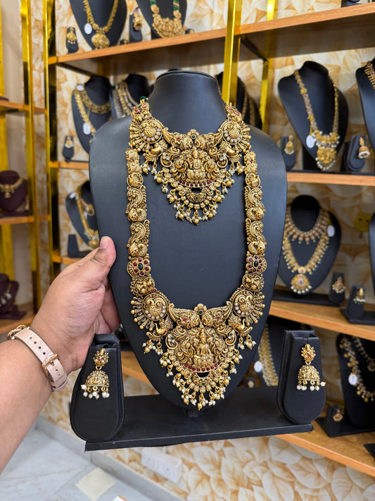 Lakshmi with peacock combo set